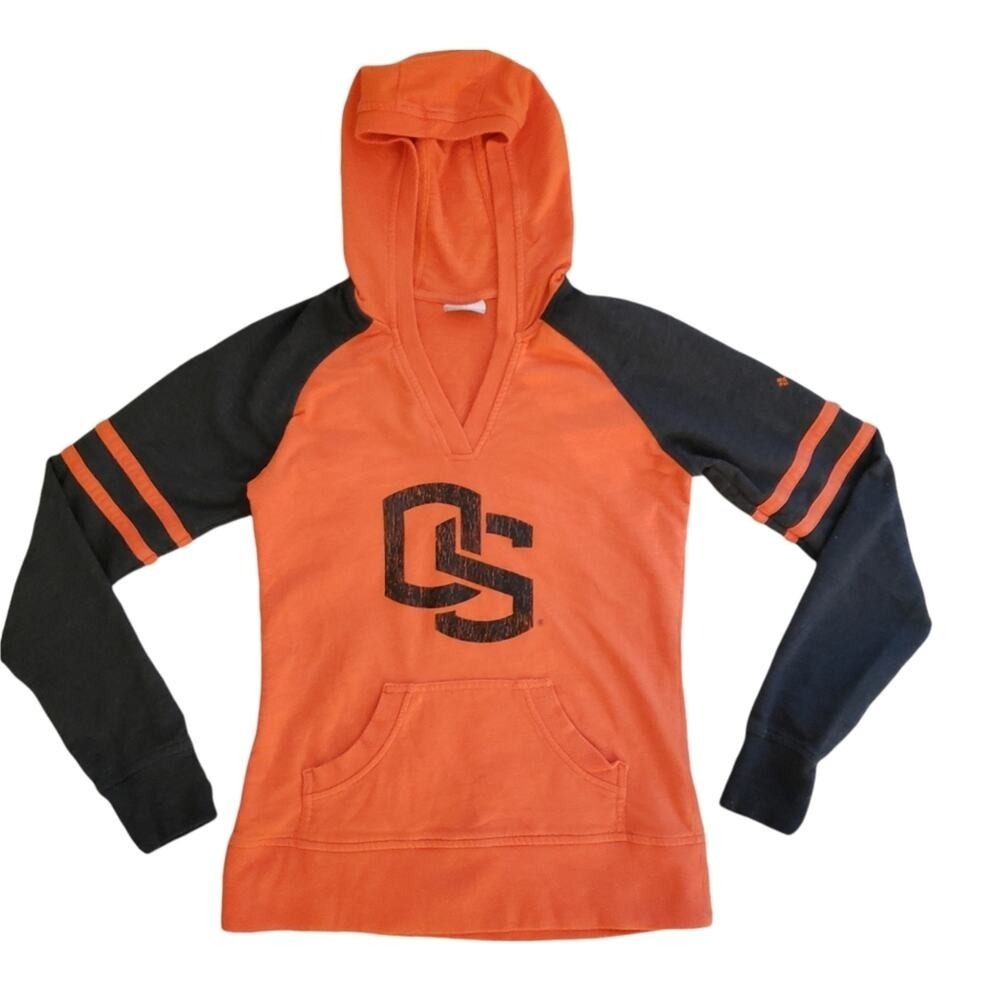 Columbia Oregon State Raglan Striped V Neck Hoodie Size‎ Medium Beavers Football